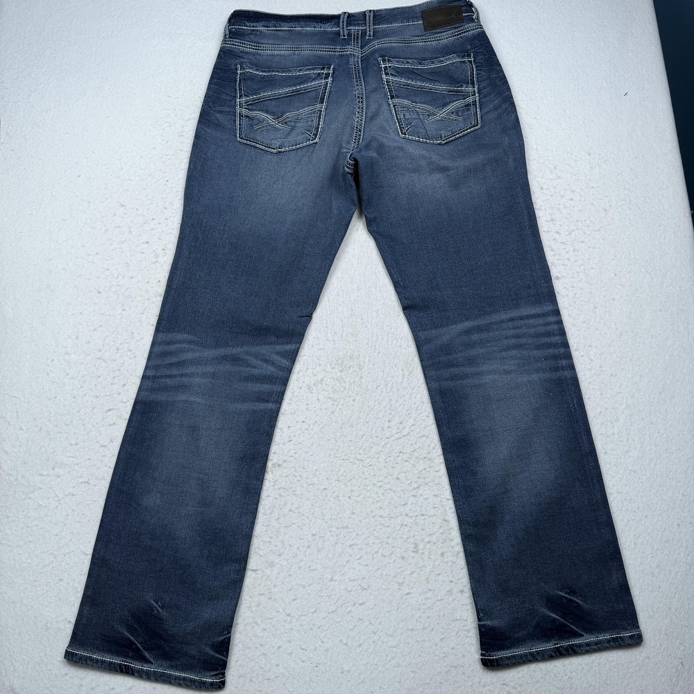 BKE Tyler Straight Jeans Mens 36x33 Blue Medium Wash Straight Leg Denim Pants - Picture 8 of 9